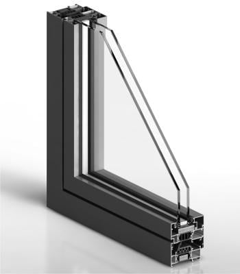 Le système de fenêtre aluminium pas chere Cortizo 70 en couleur gray